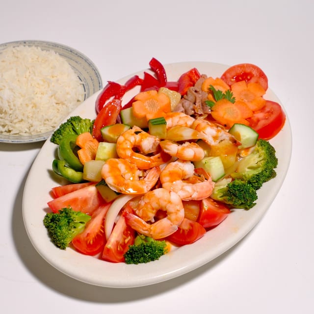Sweet & Sour Shrimp with Vegetables / Tôm Xào Chua Ngọt.