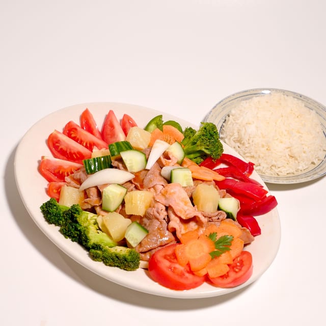 Sweet & Sour Pork with Vegetables / Thịt Heo Sốt Chua Ngọt.