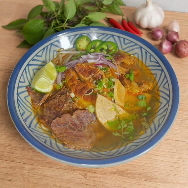Spicy Hue Beef Noodle Soup / Bún Bò Huế.