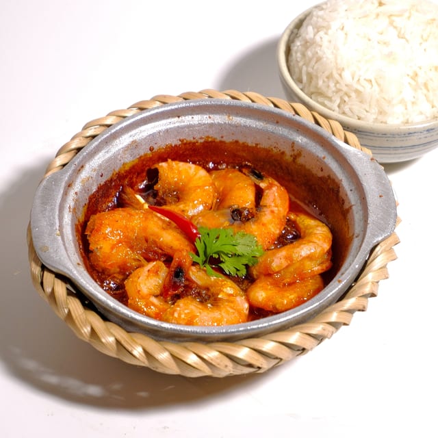 Sweet & Savory Shrimp Clay Pot Rice / Cơm Tôm Ram.